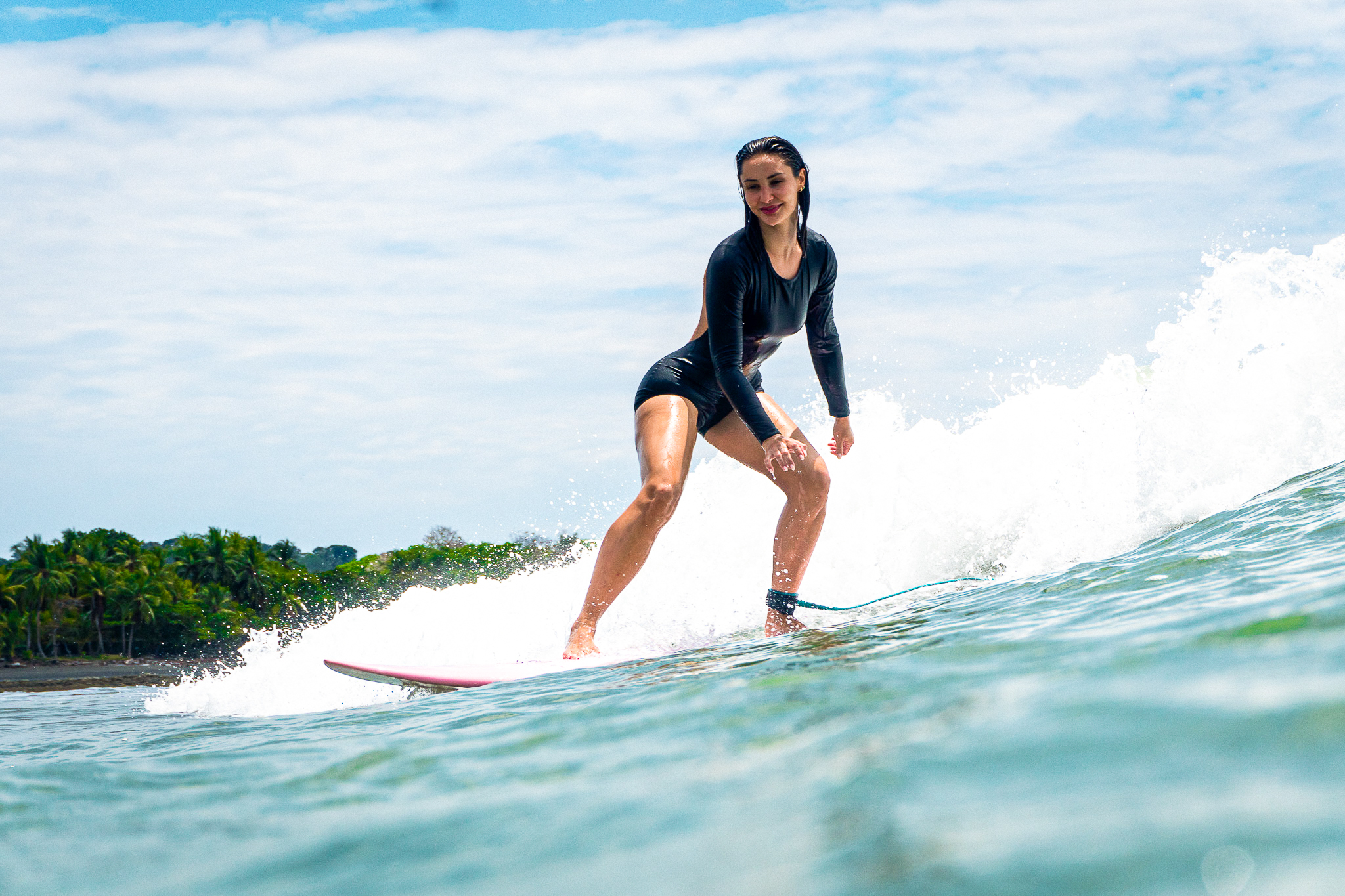 Bianca Baldi surfing